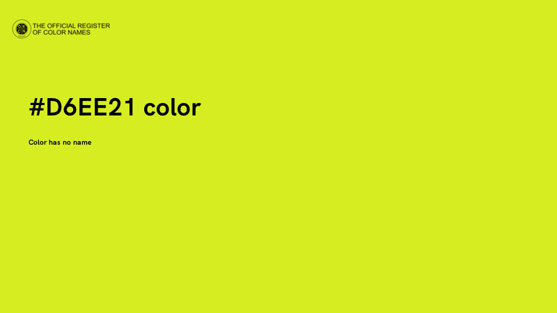 #D6EE21 color image