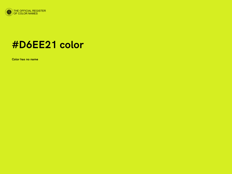 #D6EE21 color image