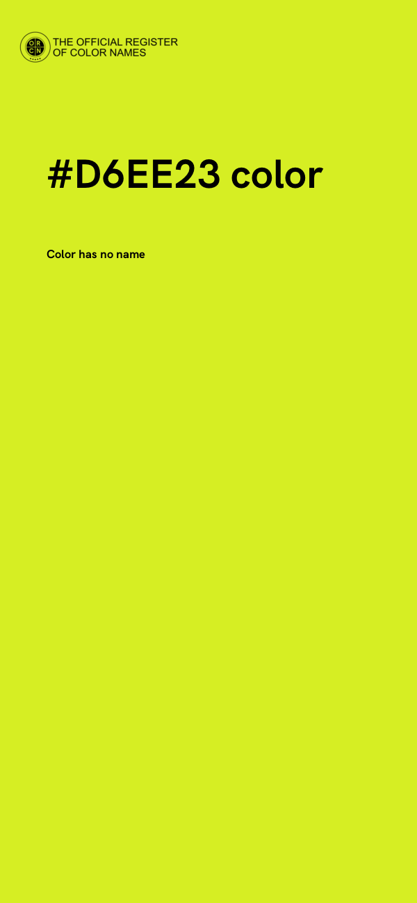 #D6EE23 color image