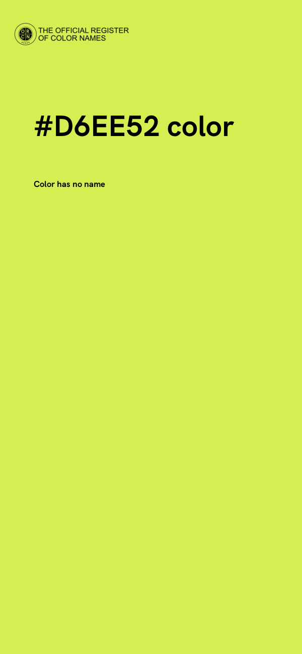 #D6EE52 color image