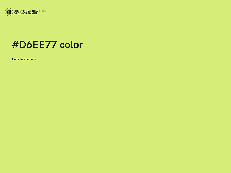 #D6EE77 color image