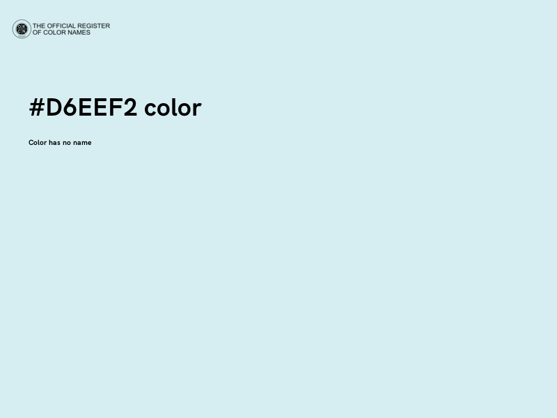 #D6EEF2 color image