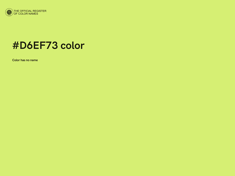 #D6EF73 color image