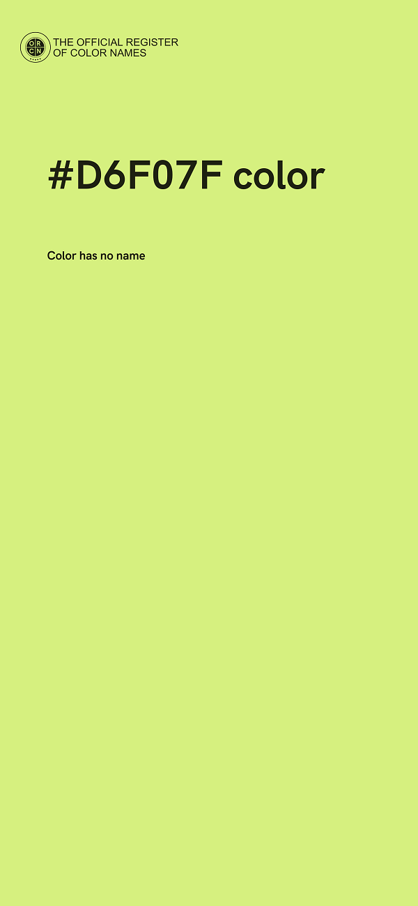 #D6F07F color image