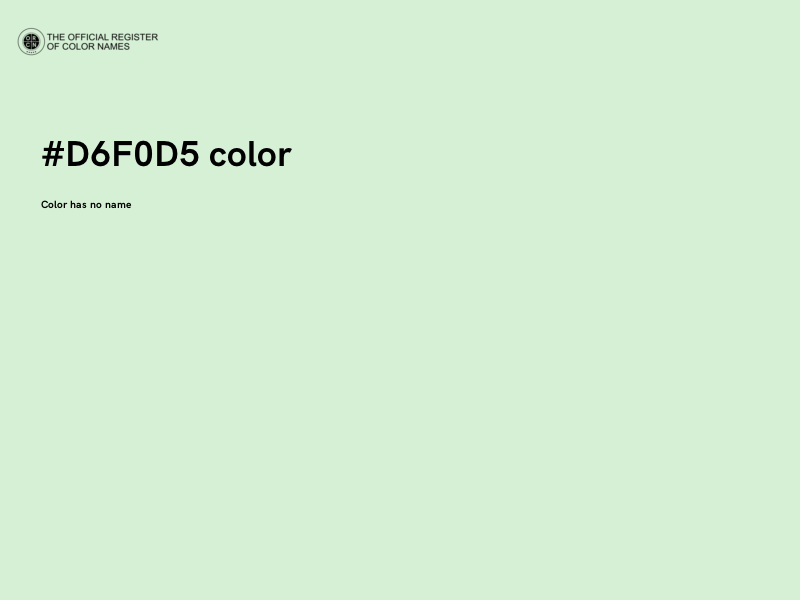 #D6F0D5 color image