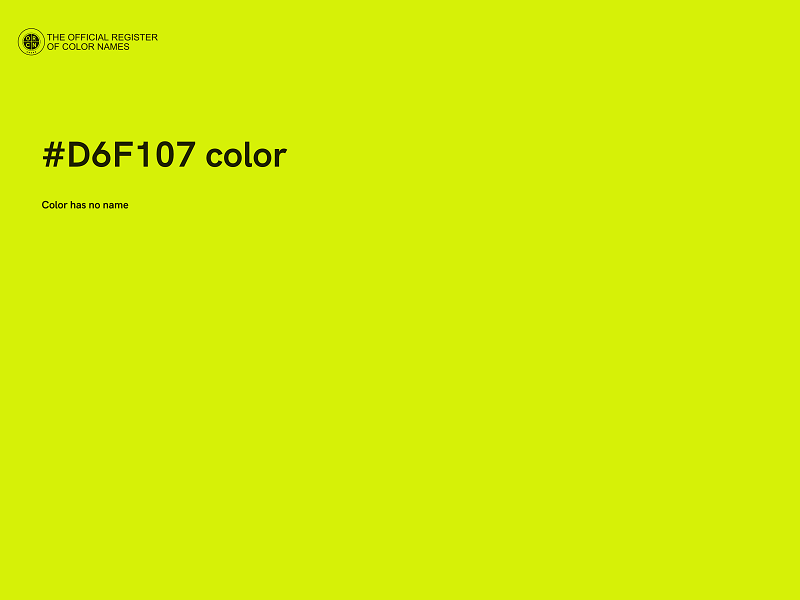 #D6F107 color image