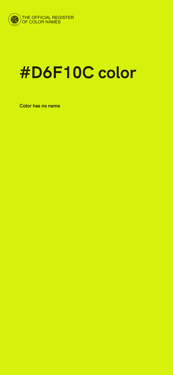 #D6F10C color image