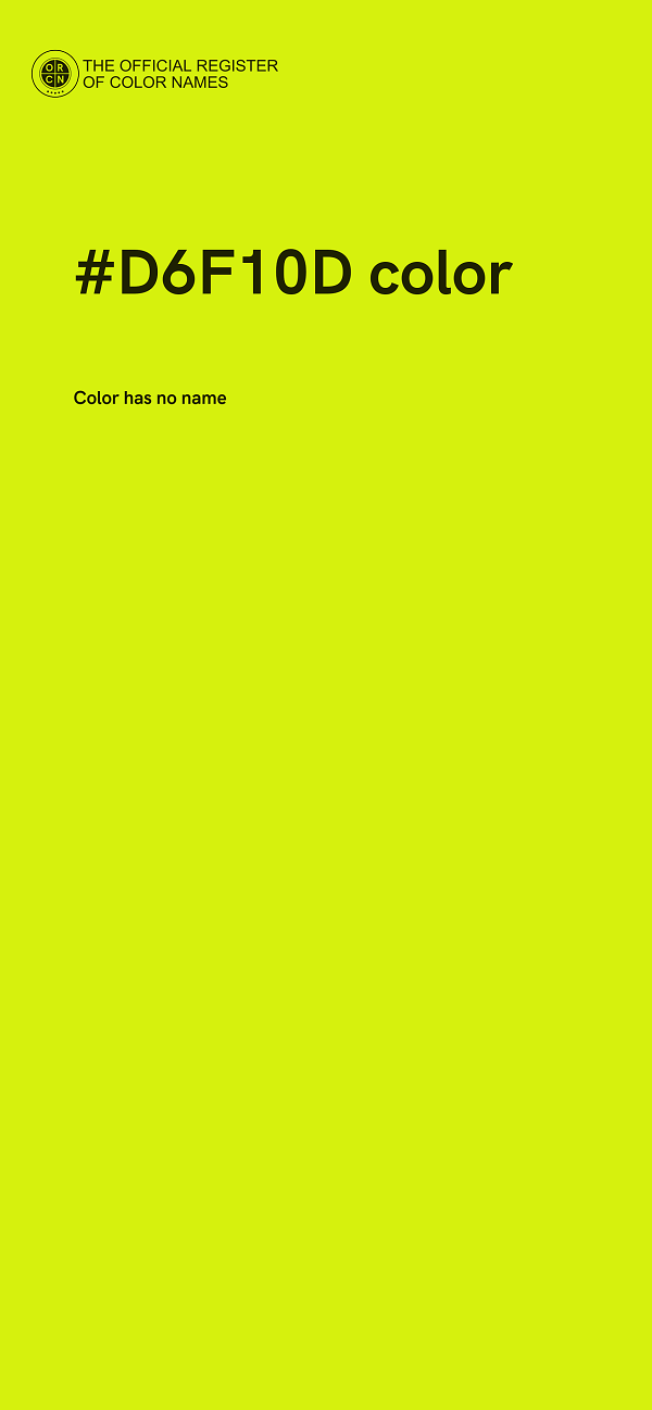 #D6F10D color image