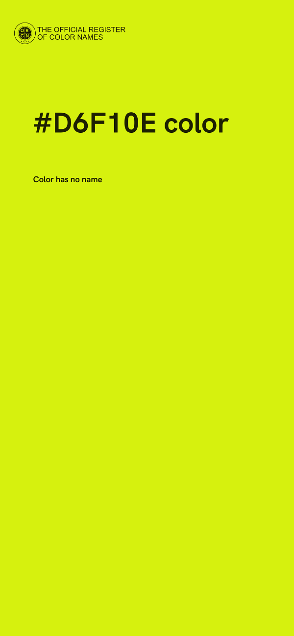 #D6F10E color image