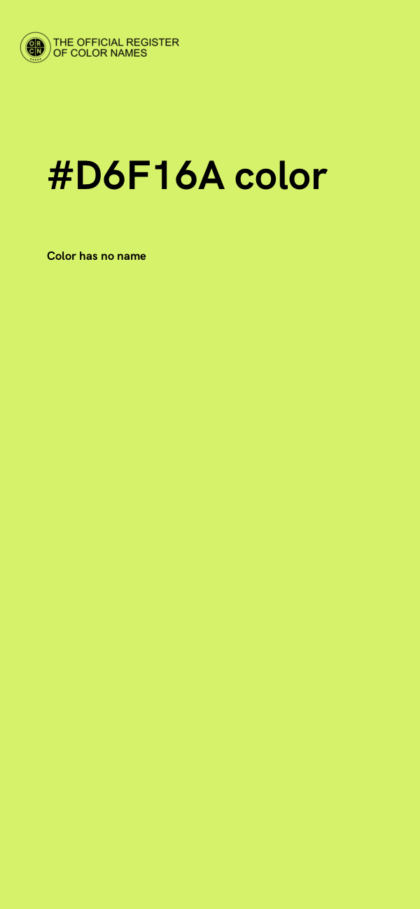 #D6F16A color image