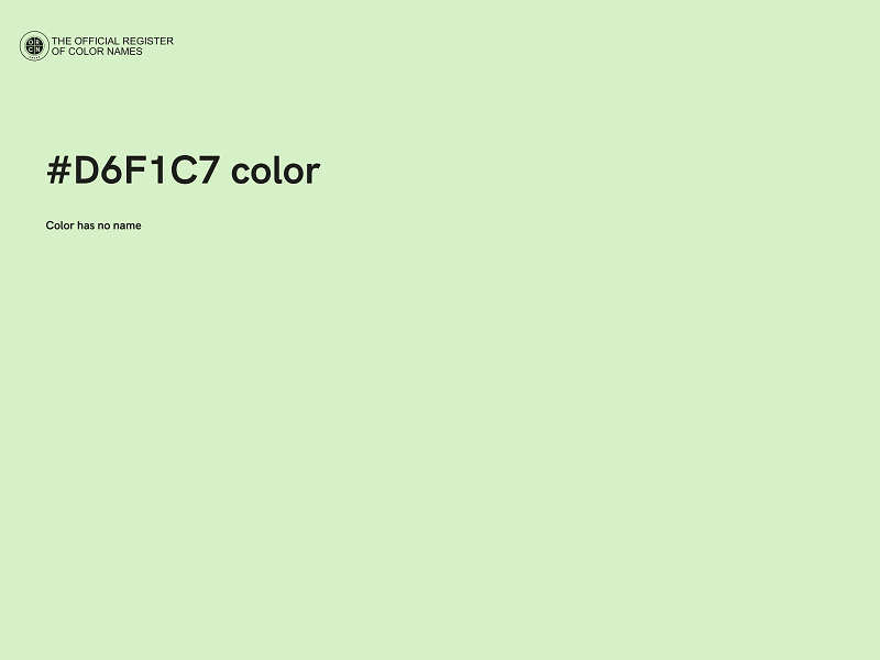 #D6F1C7 color image