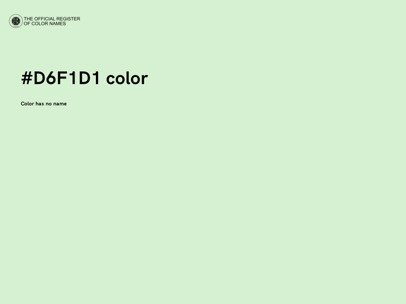 #D6F1D1 color image