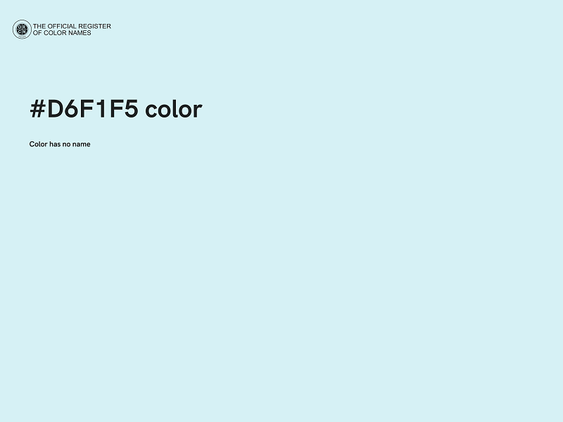 #D6F1F5 color image