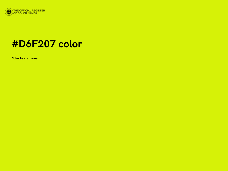 #D6F207 color image