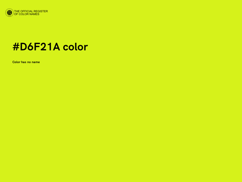 #D6F21A color image
