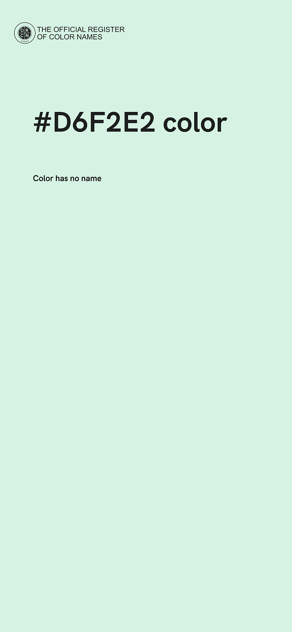#D6F2E2 color image