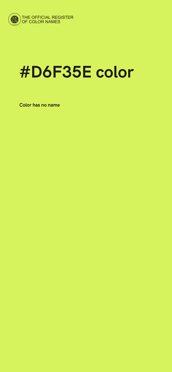 #D6F35E color image