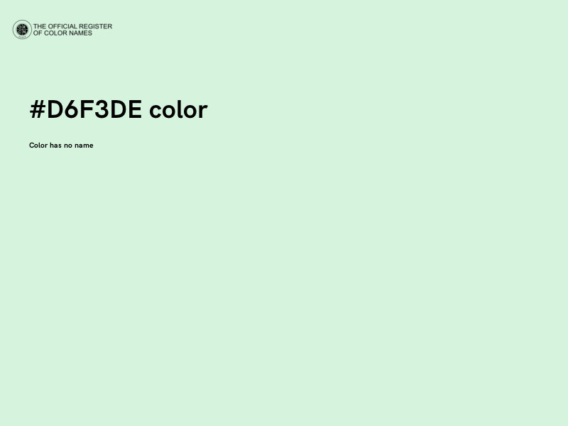 #D6F3DE color image