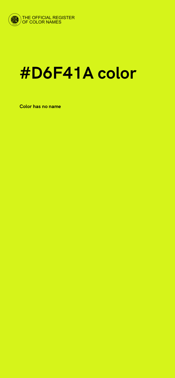 #D6F41A color image
