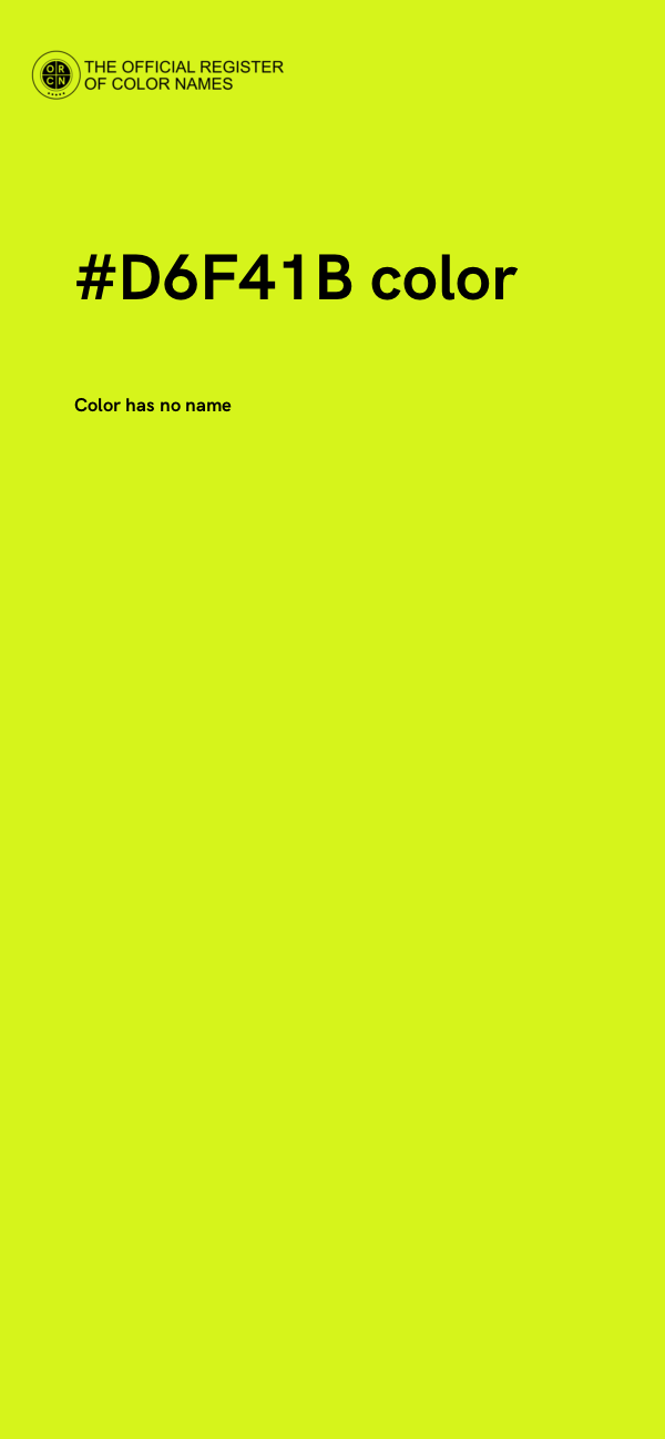 #D6F41B color image