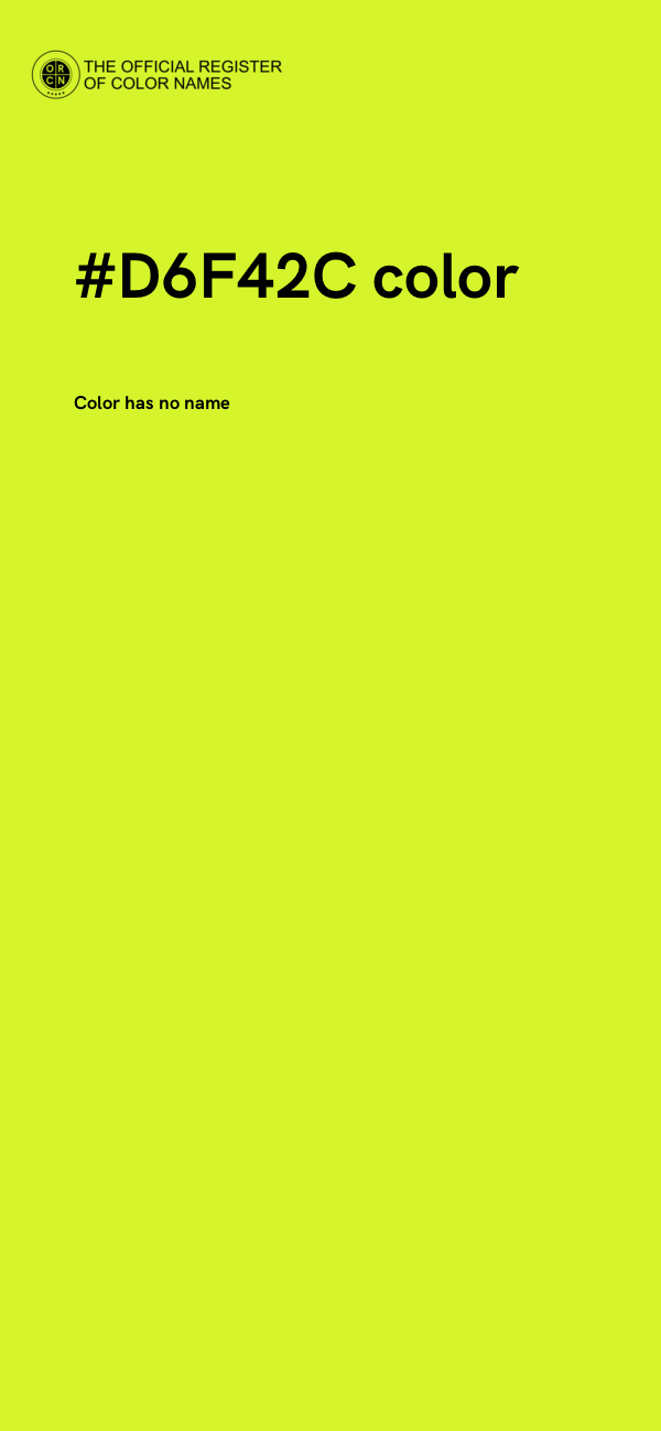 #D6F42C color image