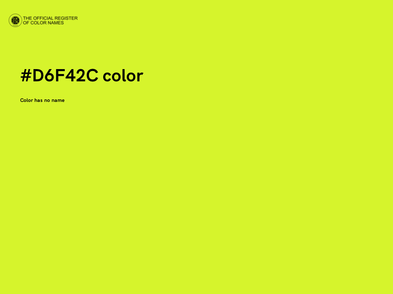 #D6F42C color image