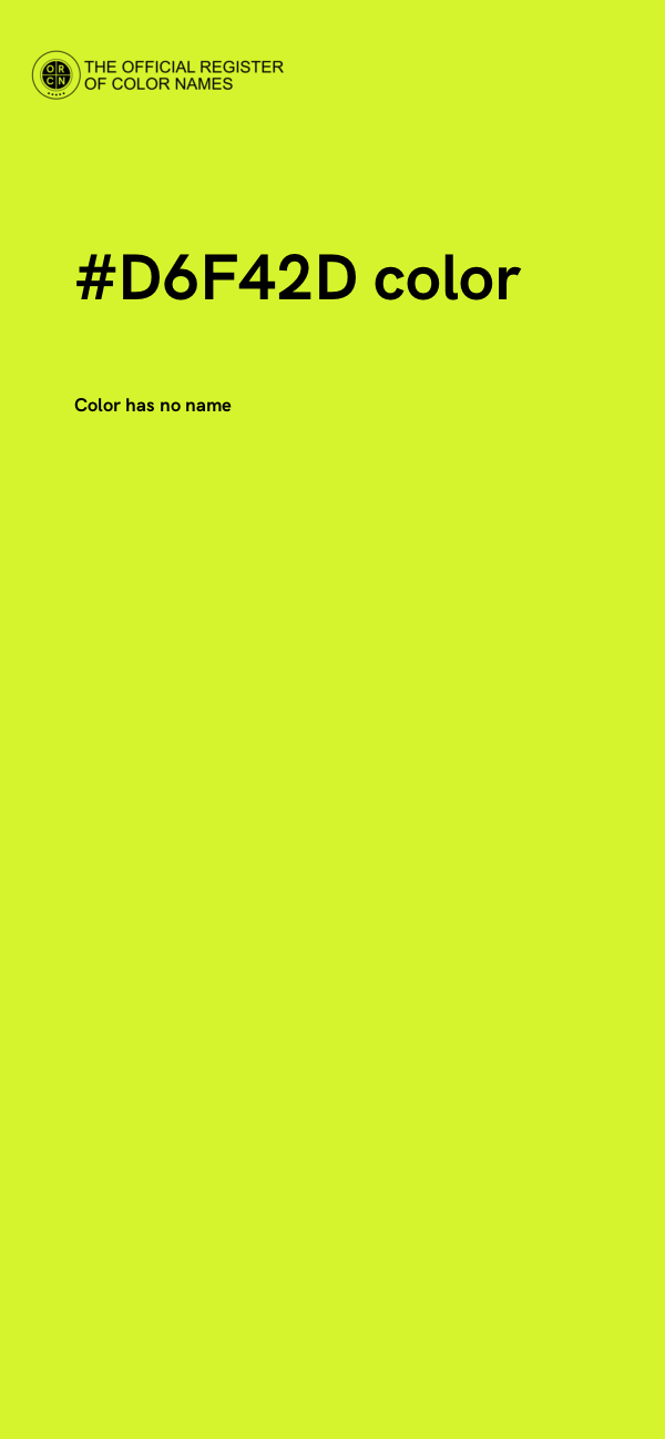 #D6F42D color image