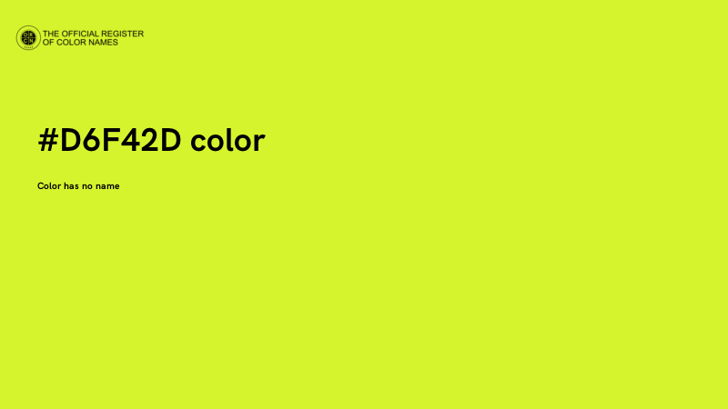 #D6F42D color image