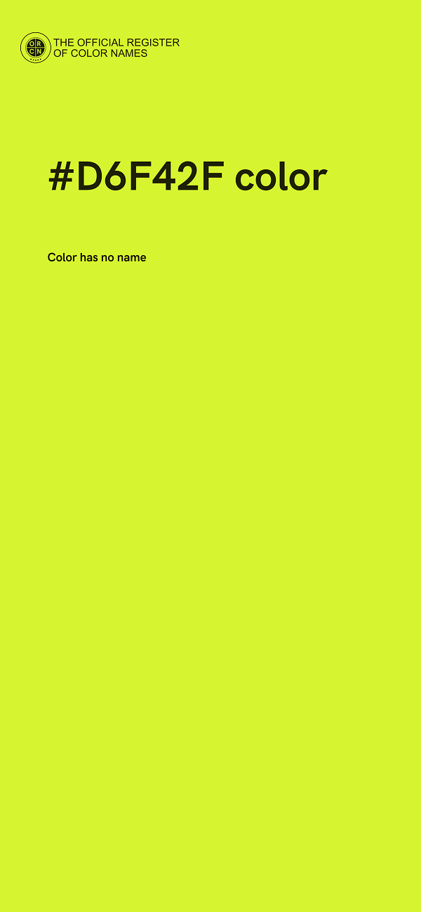 #D6F42F color image