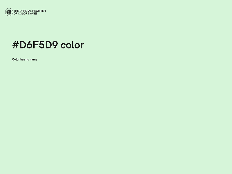 #D6F5D9 color image