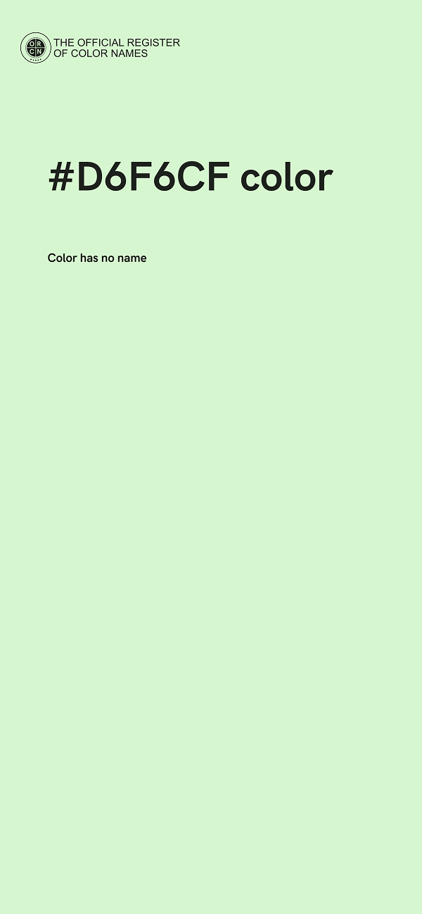 #D6F6CF color image