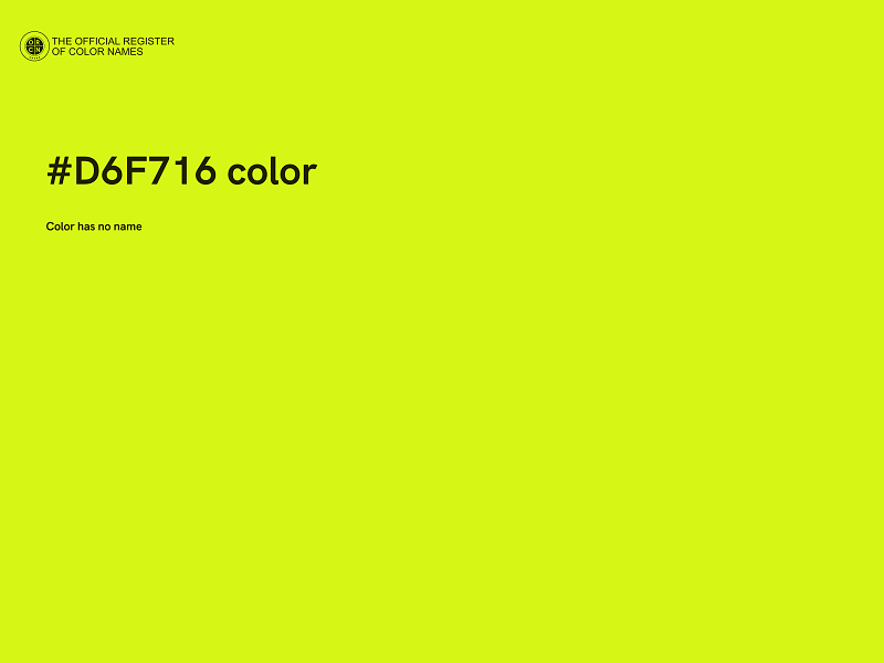 #D6F716 color image