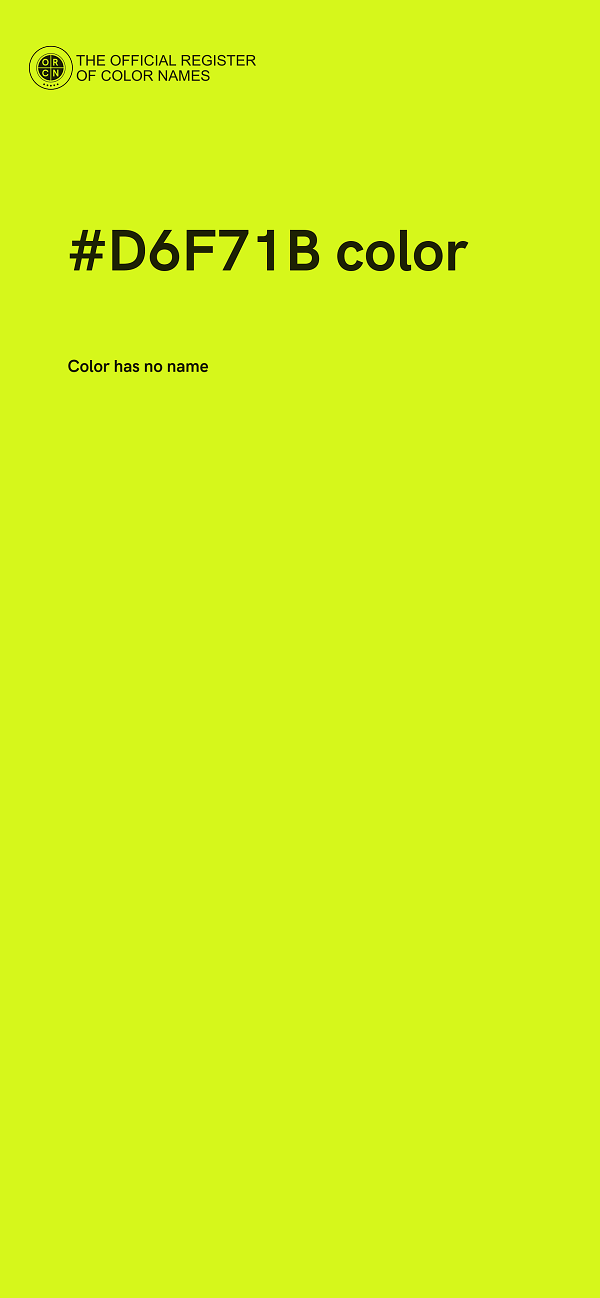 #D6F71B color image
