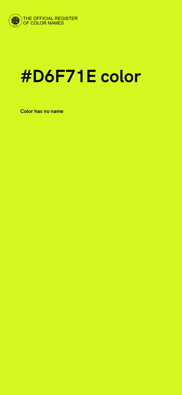 #D6F71E color image