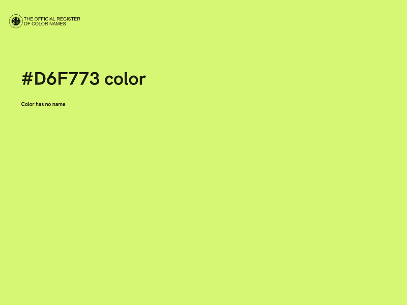 #D6F773 color image