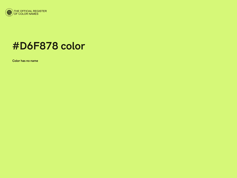 #D6F878 color image