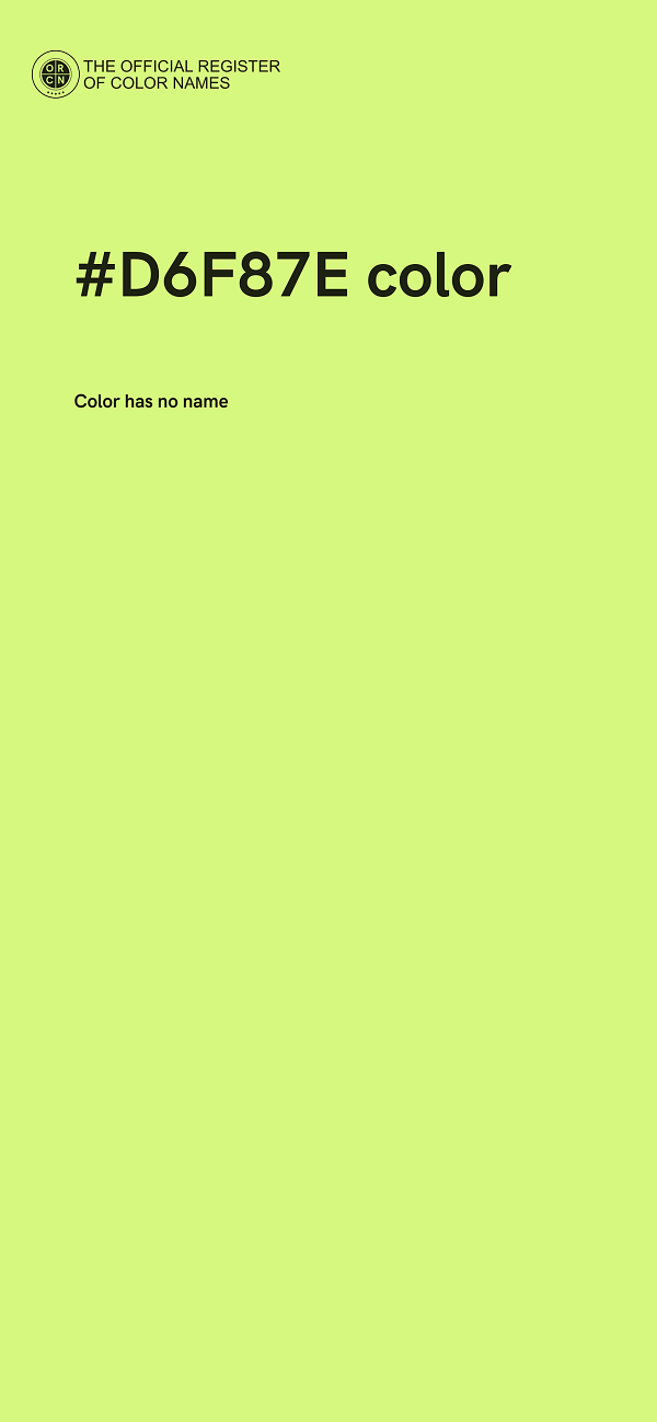#D6F87E color image