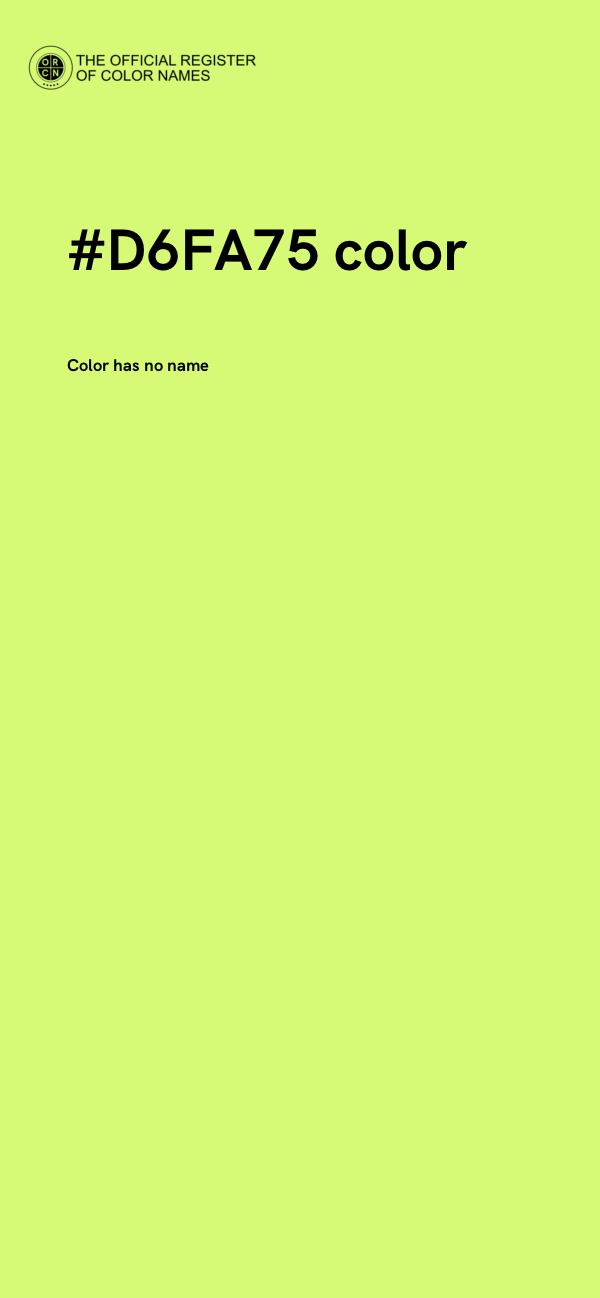 #D6FA75 color image