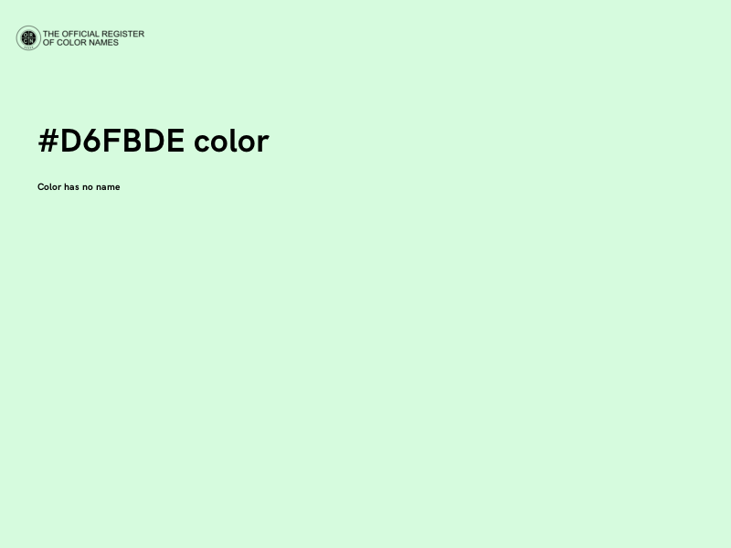 #D6FBDE color image
