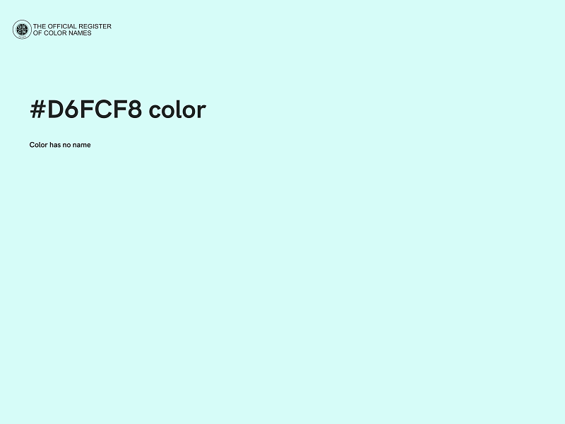 #D6FCF8 color image