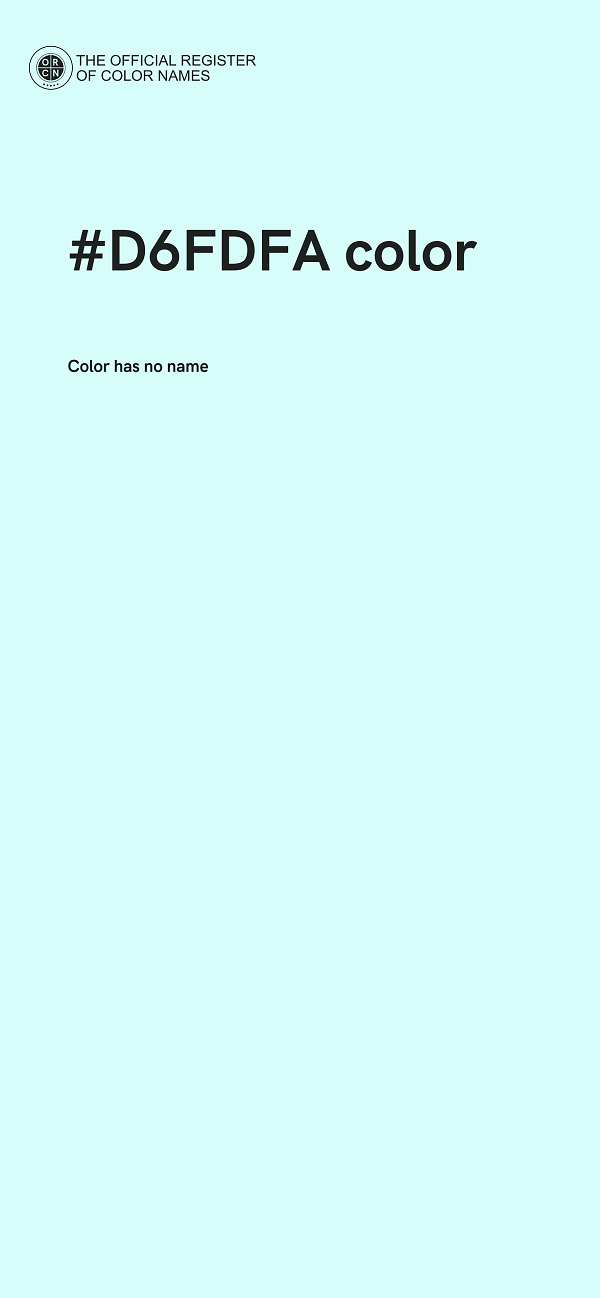 #D6FDFA color image