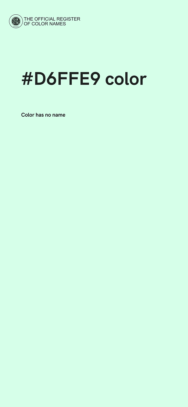 #D6FFE9 color image