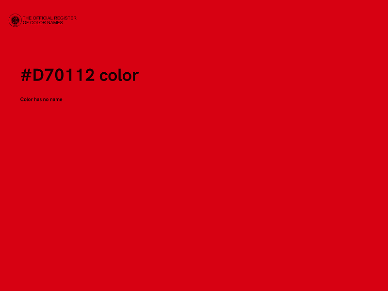 #D70112 color image
