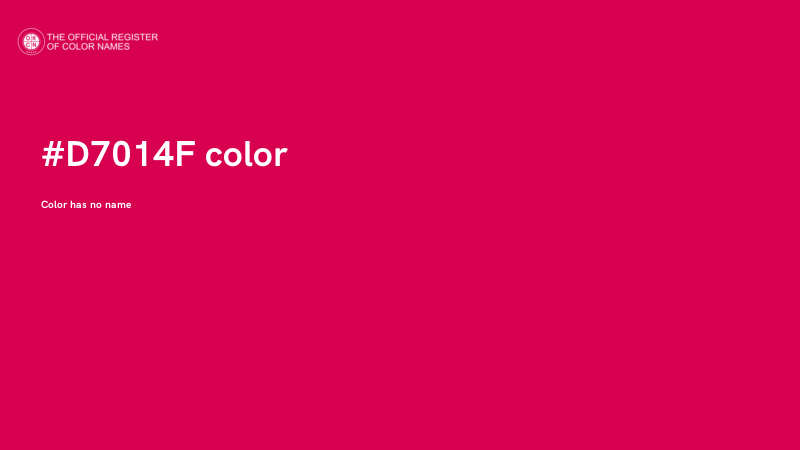 #D7014F color image