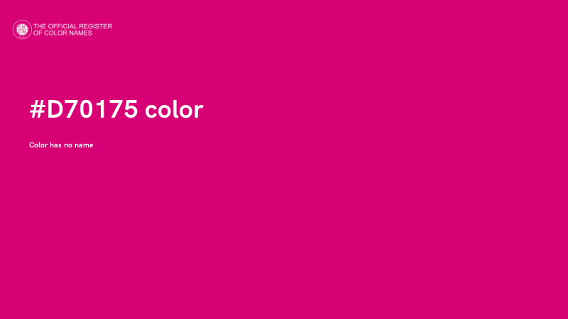 #D70175 color image