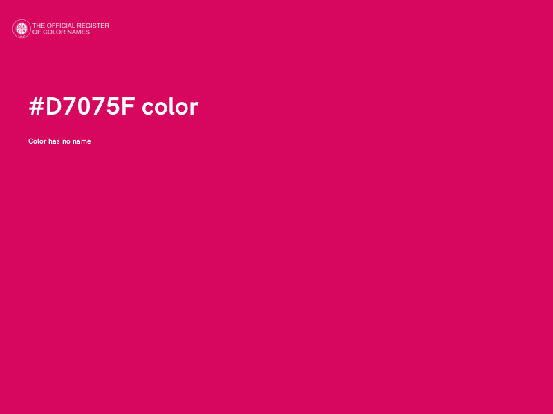 #D7075F color image