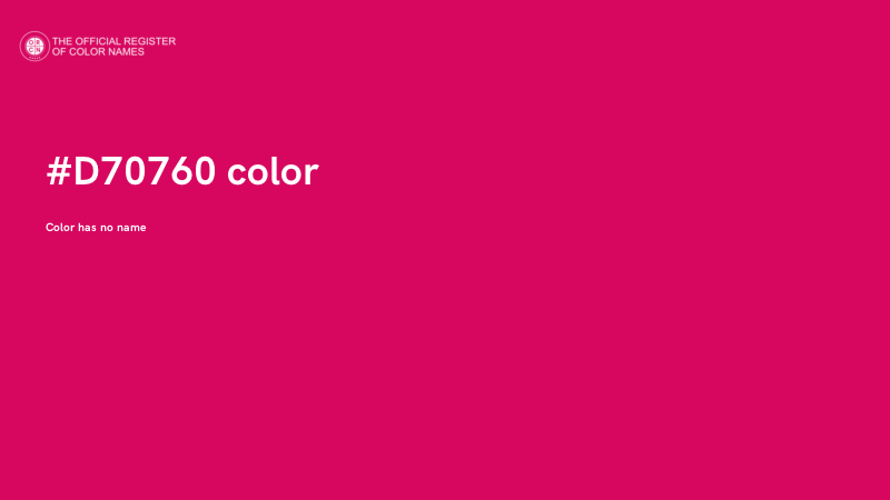 #D70760 color image