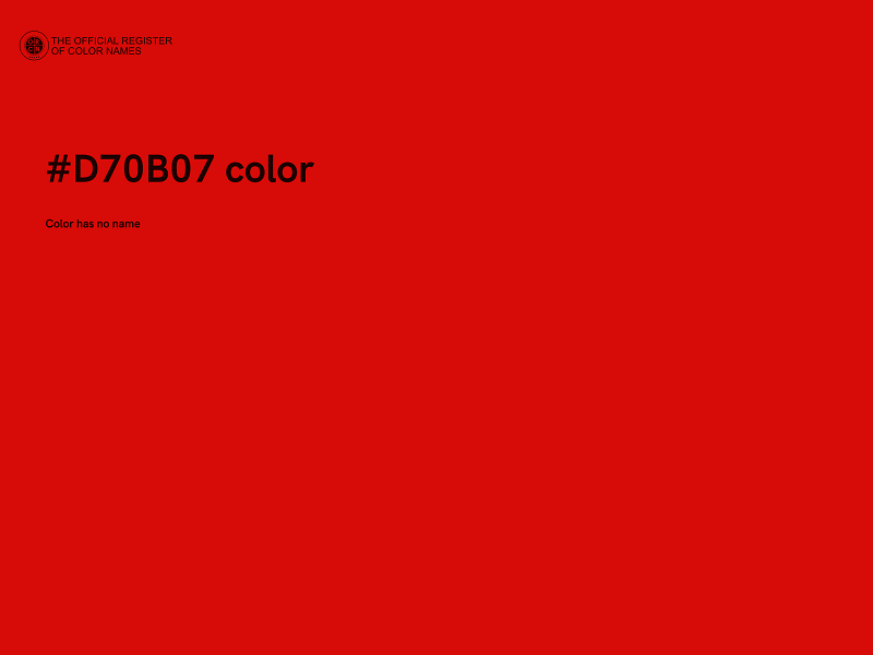 #D70B07 color image
