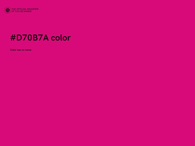 #D70B7A color image