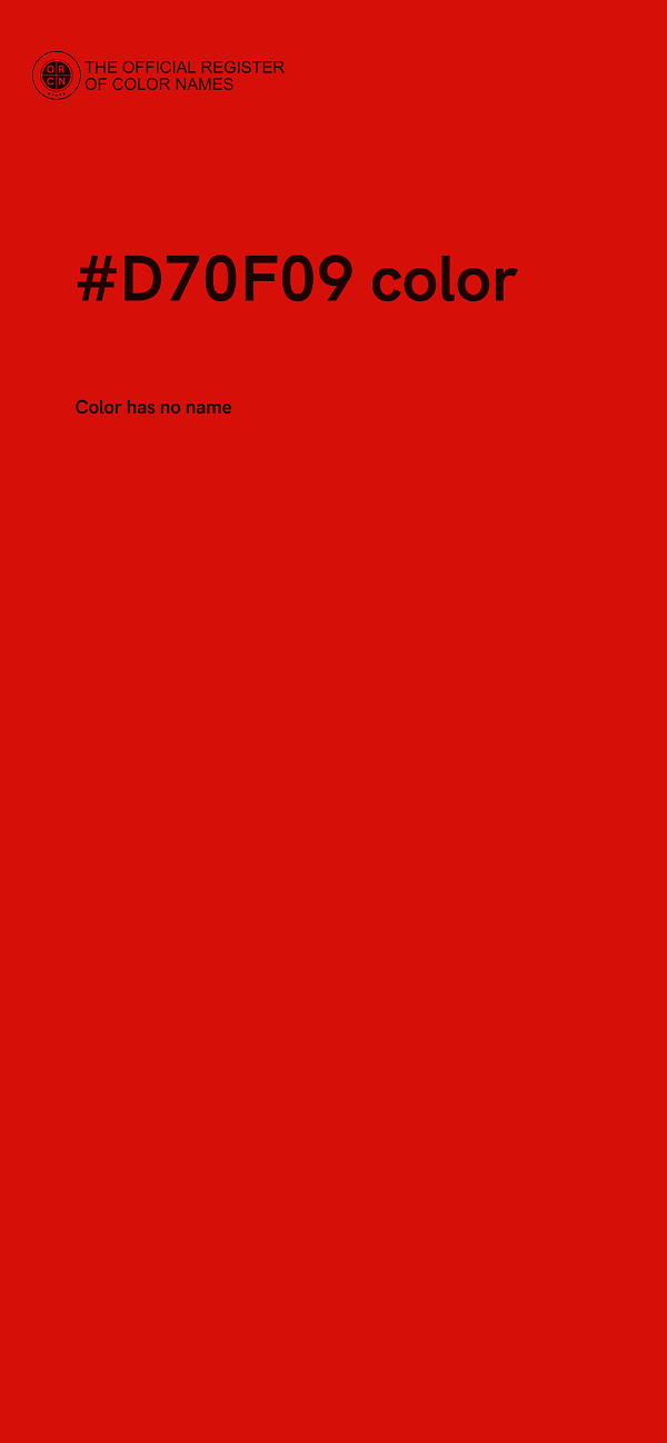 #D70F09 color image